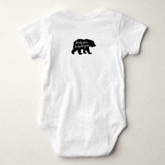 Beer Silhouette Leuk je te ontmoeten Romper (Achterkant)