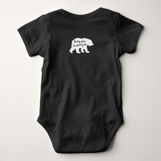 Beer Silhouette Leuk je te ontmoeten Romper (Achterkant)