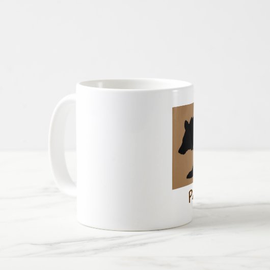 Beer Silhouette Mok: PAPA-BEER Koffiemok (Voorkant links)