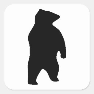 Beer Silhouette Vierkante Sticker
