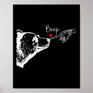 Beer Skeleton Boop Beer Funny Halloween Girl Manne Poster
