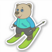 Beer Skier Ski Sticker (Voorkant)