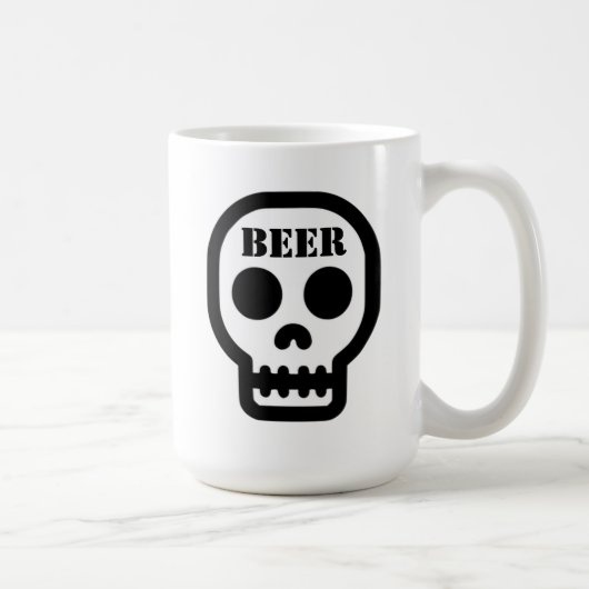 Beer™ Skull Classic Coffee Mug Koffiemok (Rechts)