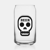 Beer™ Skull Glass (Design on Front & Back) Blikvorm Glas (Achterkant)