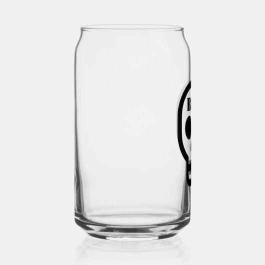 Beer™ Skull Glass (Design on Front Only) Blikvorm Glas (Rechts)