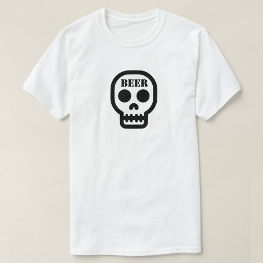 Beer™ Skull T-shirt (Pas het aan!) (Design voorkant)