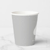 Beer sneeuwgrijs neutraal Baby shower Papieren Bekers (Voorkant)