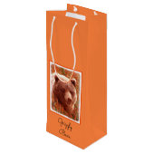 Beer snijden in Firewed Painting Wildlife Art Wijn Cadeautas (Achterkant Gekanteld)