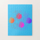 Beer snijder afdrukken op ondergrondse ondergrond legpuzzel (Verticaal)