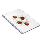 Beer snijder afdrukken op ondergrondse ondergrond notitieboek (Rechterzijde)