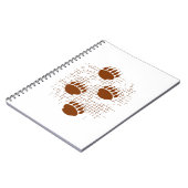 Beer snijder afdrukken op ondergrondse ondergrond notitieboek (Linkerzijde)