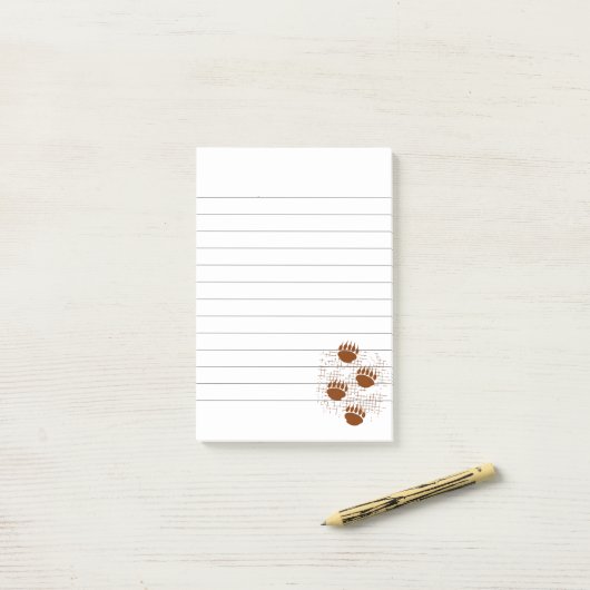 Beer snijder afdrukken op ondergrondse ondergrond post-it® notes (Op bureau)