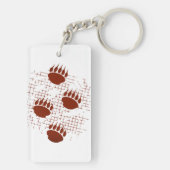 Beer snijder afdrukken op ondergrondse ondergrond sleutelhanger (achterkant)