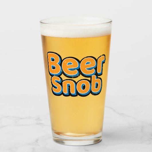 Beer Snob Beer Glass Glas (Voorkant gevuld)