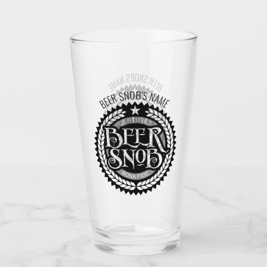 Beer Snob Glass Glas (Achterkant)
