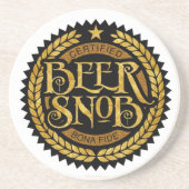 Beer Snob Zandsteen Onderzetter (Voorkant)