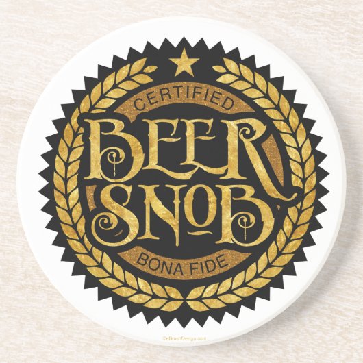 Beer Snob Zandsteen Onderzetter (Voorkant)