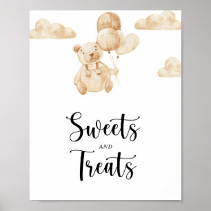 Beer snoepjes en lekkernijen baby shower poster