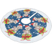 Beer snoepriet op feestelijk geschenk shirt kerstboom rok (Gekanteld)