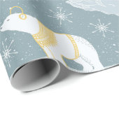 Beer Snowflake met winterkerststpolar Cadeaupapier (Rol Hoek)