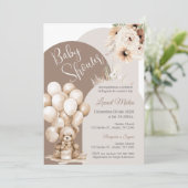 Beer Spaans Baby shower Jongen uitnodiging (Staand voorkant)