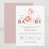 Beer Spaans Baby shower Meisje uitnodiging (Voorkant / Achterkant)