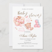 Beer Spaanse babyshower uitnodiging (Voorkant)