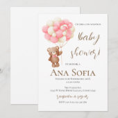 Beer Spaanse babyshower uitnodiging (Voorkant / Achterkant)