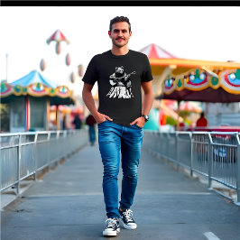 Beer spelen Akoestische Gitaar - Zwart T-shirt