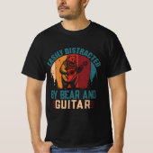 Beer Spelen Bass Retro Gitaar Beer Gitarist T-shir T-shirt (Voorkant)