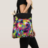 Beer Spirit Animal Pop Art Canvas tas (Dichtbij)
