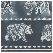 BEER SPIRIT Indigo Boho Tribal Pattern Fabric Stof (Close Up)