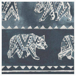 BEER SPIRIT Indigo Boho Tribal Pattern Fabric Stof