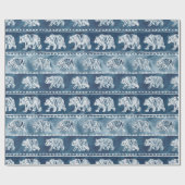 BEER SPIRIT Navy Boho Tribal Patroon Cadeaupapier (Vlak)