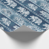 BEER SPIRIT Navy Boho Tribal Patroon Cadeaupapier (Hoek)