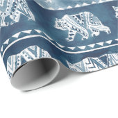BEER SPIRIT Navy Boho Tribal Patroon Cadeaupapier (Rol Hoek)