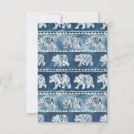 BEER SPIRIT Navy Boho Tribal Pattern Note