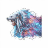 Beer Spirit Warrior Custom-Cut Vinyl Sticker (Voorkant)