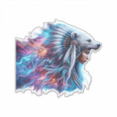 Beer Spirit Warrior Custom-Cut Vinyl Sticker (Voorkant)