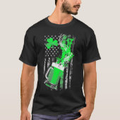 Beer Splash St Patrick's Day Shamrock Clover Ameri T-shirt (Voorkant)