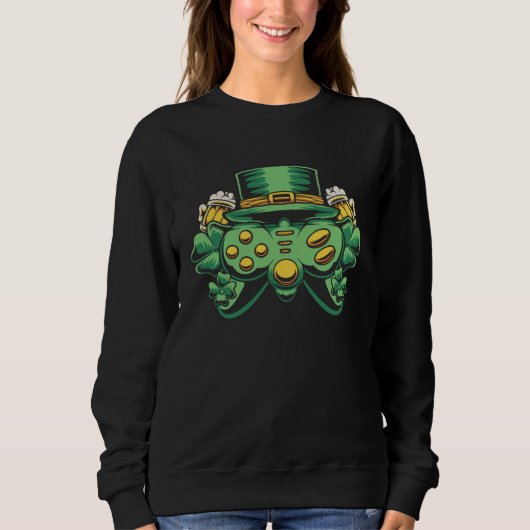 Beer St Patricks Day Gaming Hat Men Gamer Trui (Voorkant)