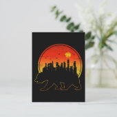 Beer Stad Zonsondergang Briefkaart (Staand voorkant)