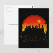 Beer Stad Zonsondergang Briefkaart (Voorkant / Achterkant)