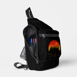 Beer Stad Zonsondergang Sling Bag