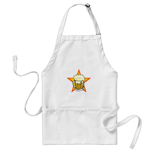 Beer Star Apron Standaard Schort (Voorkant)