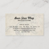 Beer Star Map Constellation Ursa Major Tan Visitekaartje (Achterkant)