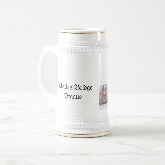 Beer Stein Charles Bridge, Praag Bierpul (Voorkant links)