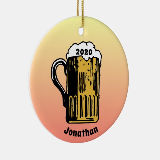 Beer Stein Design Ceramic Ornament (Rechts)