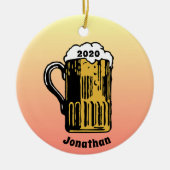 Beer Stein Design Ceramic Ornament (Voorkant)