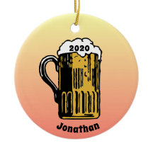 Beer Stein Design Ceramic Ornament